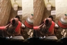 Bhabhi Fucking With Dever In Bathroom caught by neighbor in Hidden cam